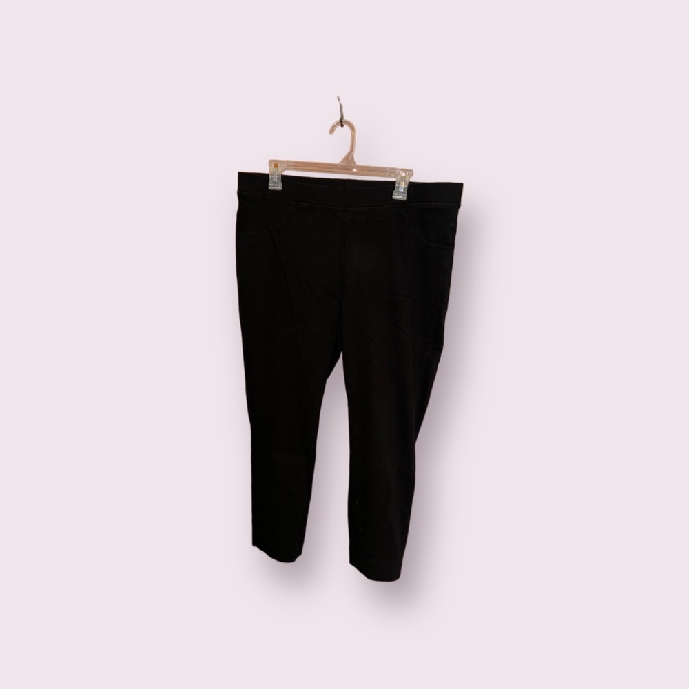 High-Waisted Pull-On Pixie Ankle Jeggings. Black. Size 2X (20) Time and Tru.